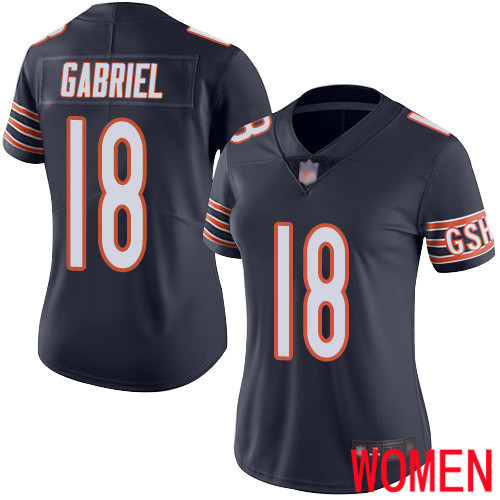 Chicago Bears Limited Navy Blue Women Taylor Gabriel Home Jersey NFL Football #18 Vapor Untouchable->youth nfl jersey->Youth Jersey